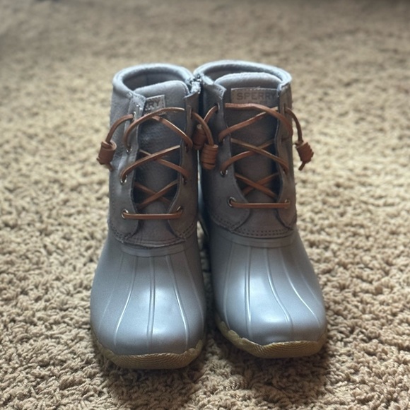 Grey Sperry Duck Boots - Picture 2 of 5